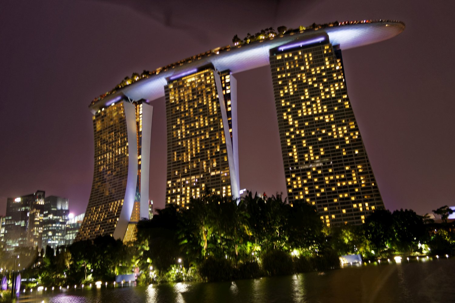 Marina Bay Sands Hotel by night