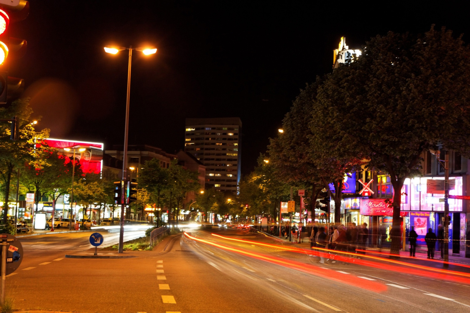 Reeperbahn by night, Hamburg