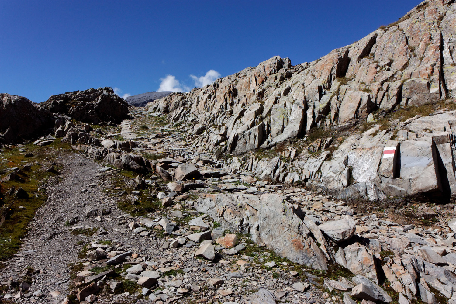 Panixerpass Wanderweg, kurz vor der Passhöhe